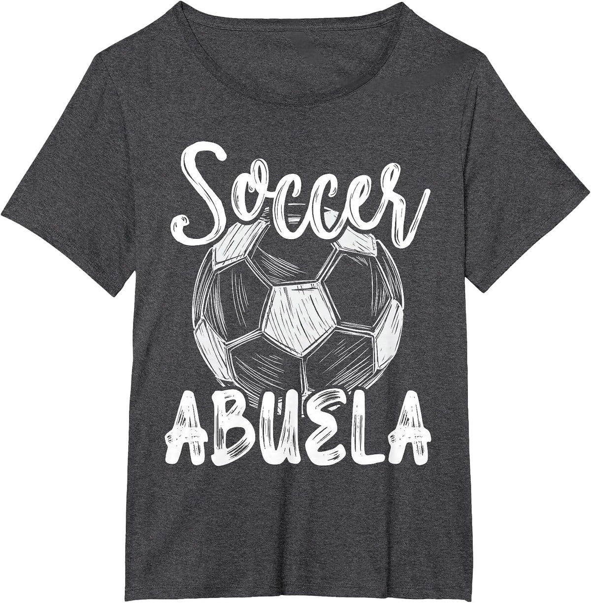 Soccer Abuela Women Family Matching Team Player Soccer Ball T-Shirt - Dark Heather Grey