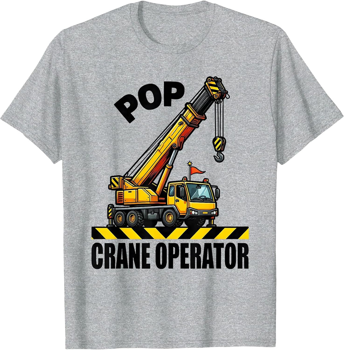 Men's Pop, Crane Operator Funny Construction Crew Toddler Birthday T-Shirt - Heather Grey