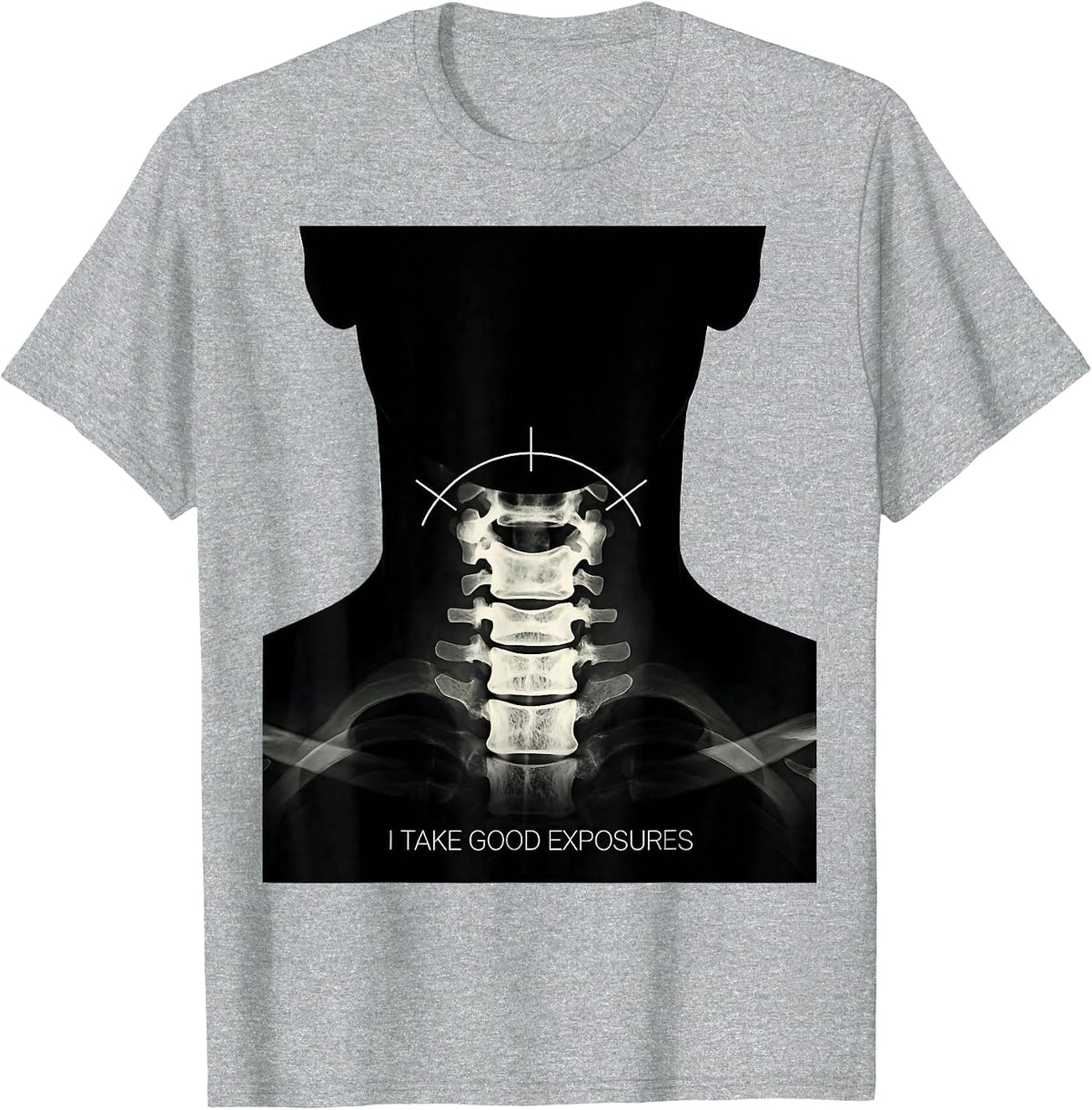 Men's I Take Good Exposures Radiology Tech X-ray Technologist T-Shirt - Heather Grey