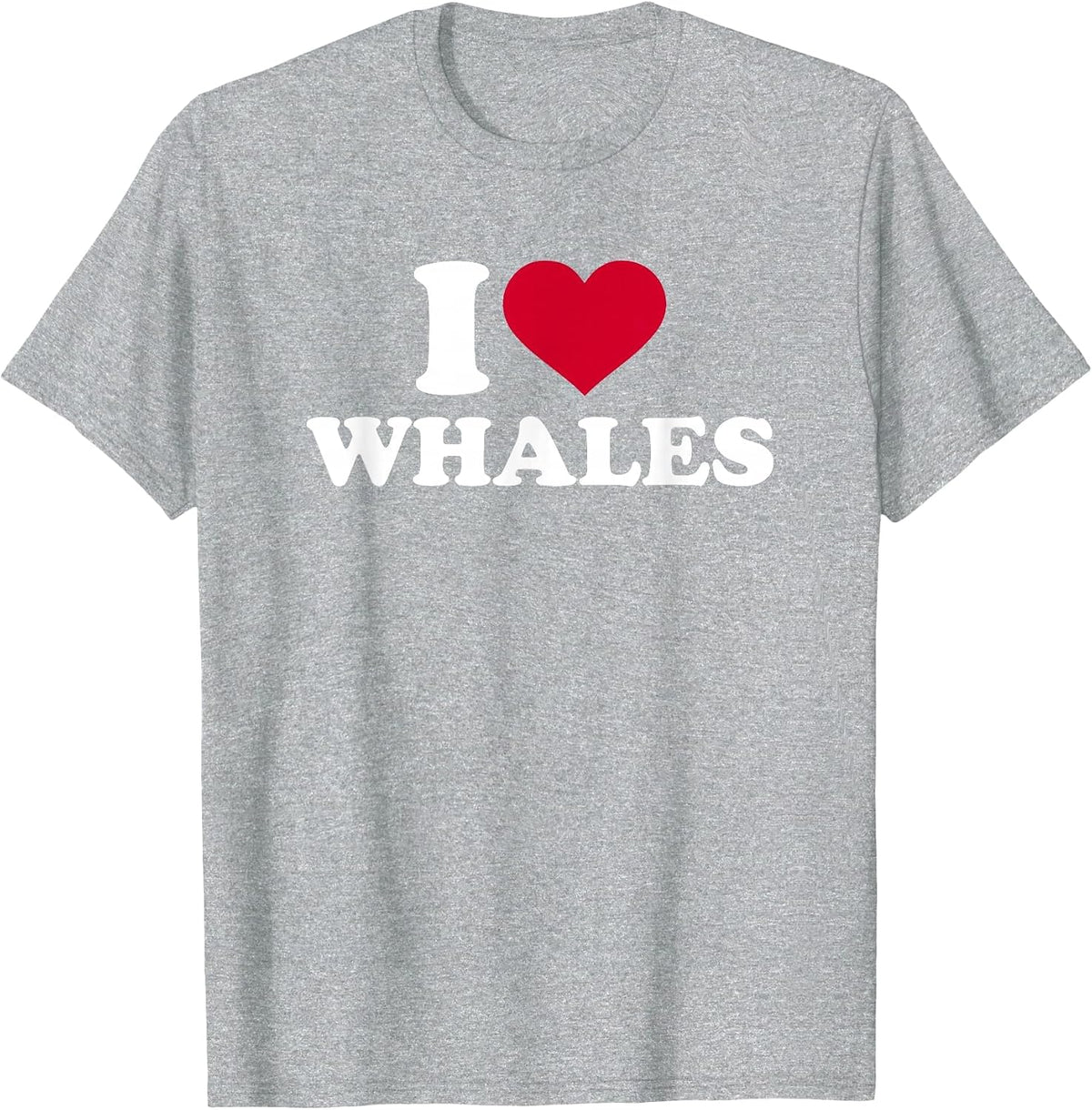 I Love Whales T-Shirt - Heather Grey