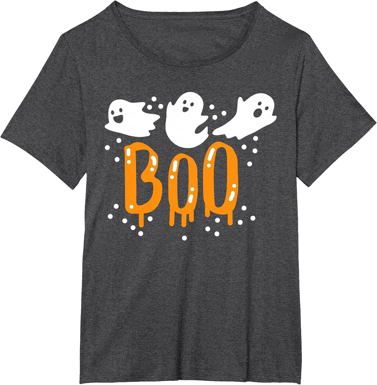 Halloween Ghost Boo Cute T-Shirt - Dark Heather Grey