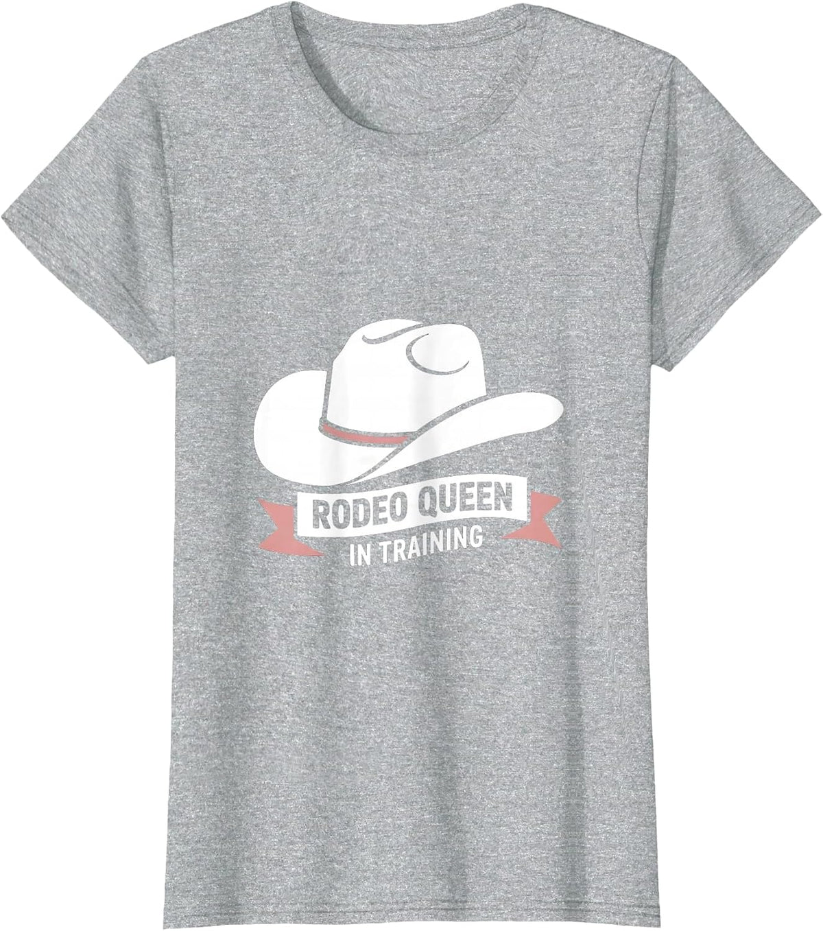 Rodeo Queen In Training Cowgirl Design T-Shirt - Heather Grey