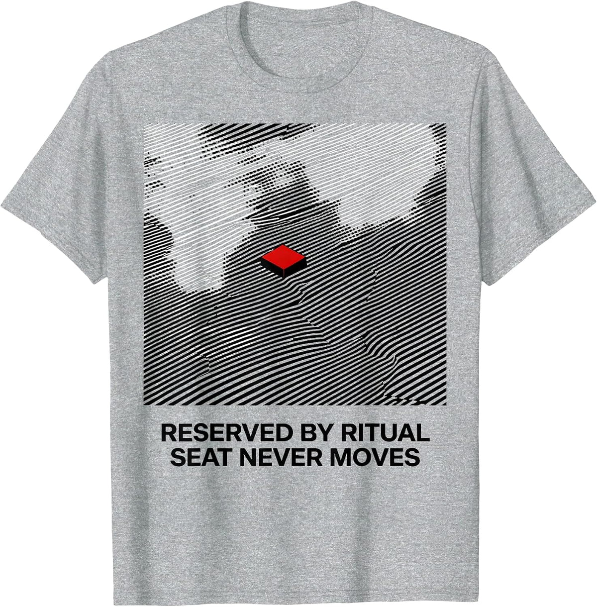 Men's Reserved By Ritual Seat Never Moves Funny Casino Gambling T-Shirt - Heather Grey
