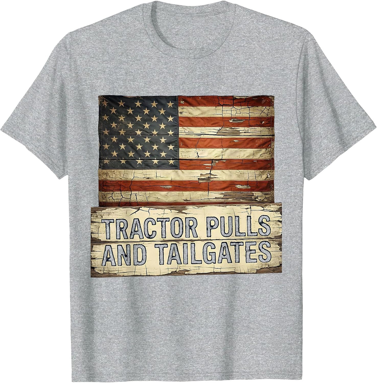 Men's Tractor Pulls and Tailgates Country Life Design T-Shirt - Heather Grey