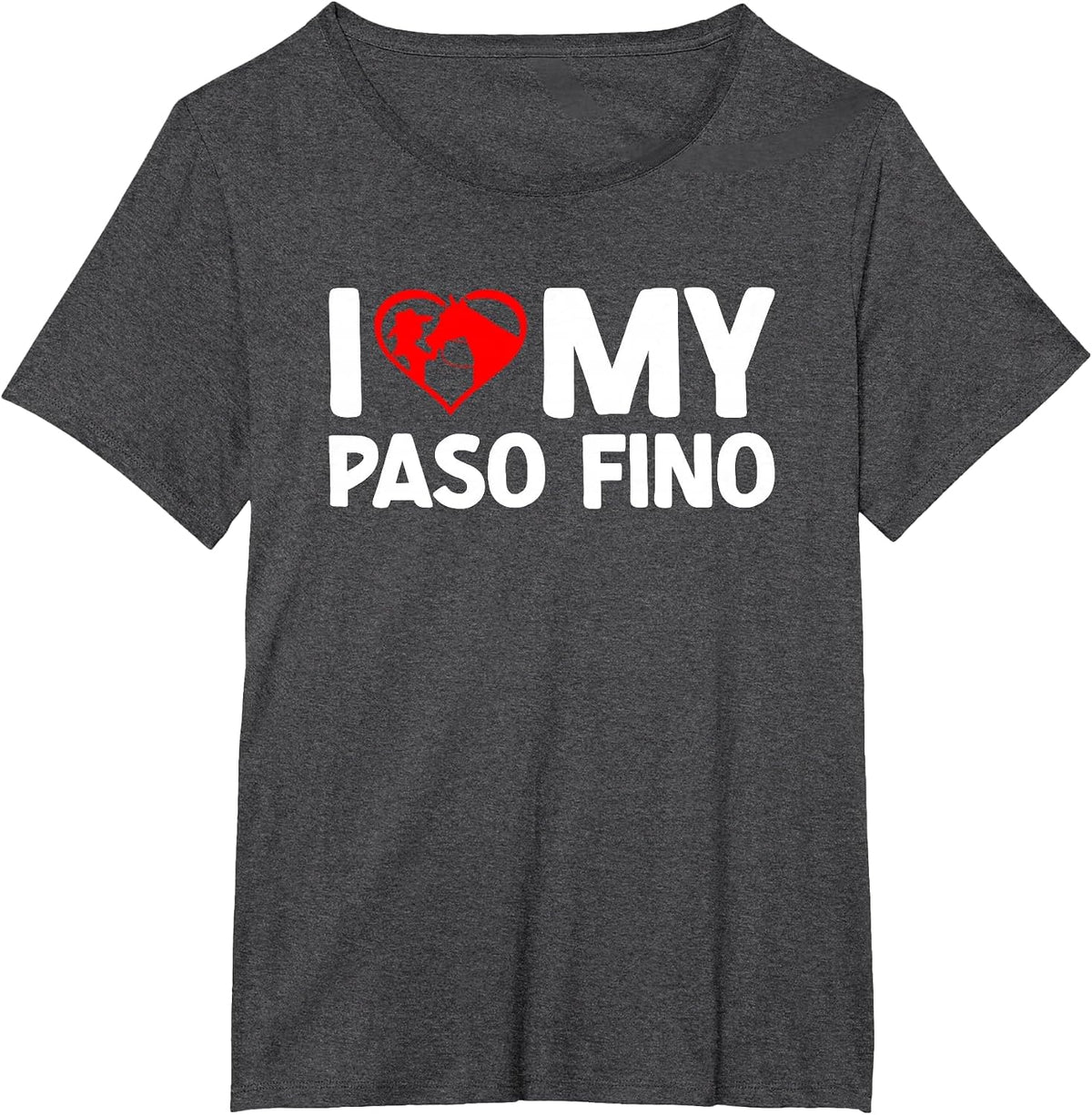 I Love My Paso Fino Horse Horseback Riding T-Shirt - Dark Heather Grey