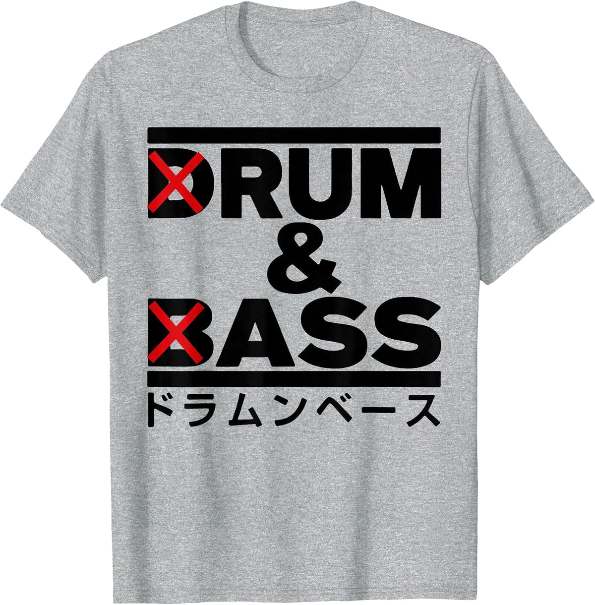 Rum and Ass Funny Drum and Bass T-Shirt - Heather Grey