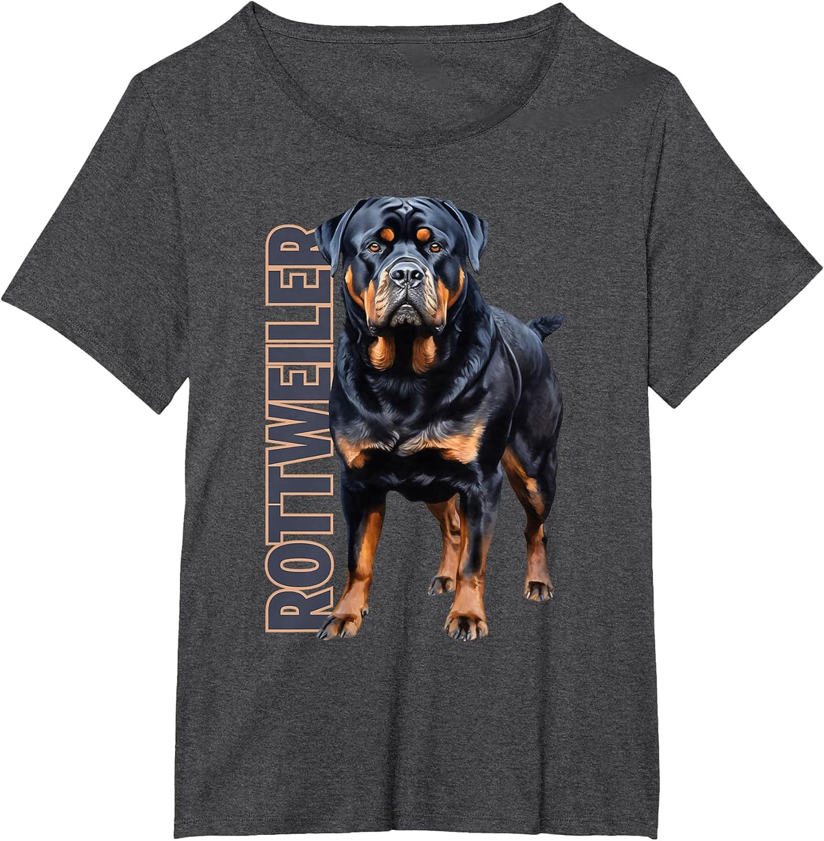 Rottweiler Watercolor T-Shirt - Dark Heather Grey