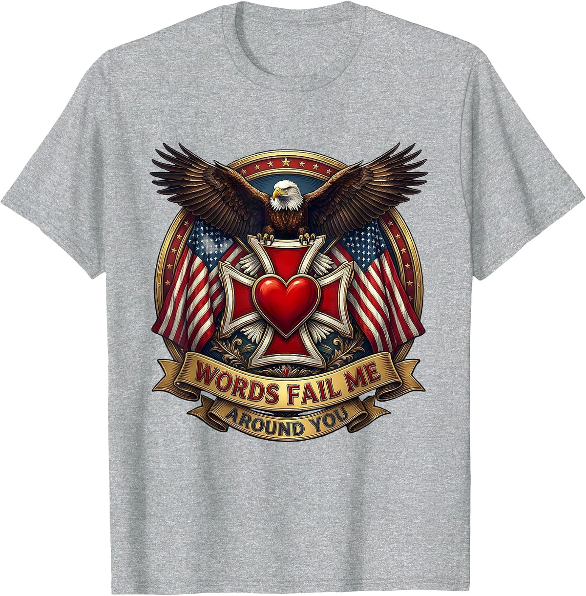 Men's I Just Cant Flirt Words Fail Me Around You T-Shirt - Heather Grey
