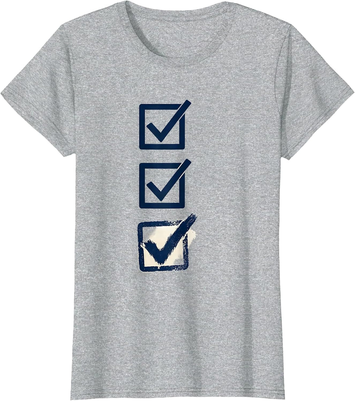 Women's Ballot Box Stamp Political Satire Humor T-Shirt - Heather Grey