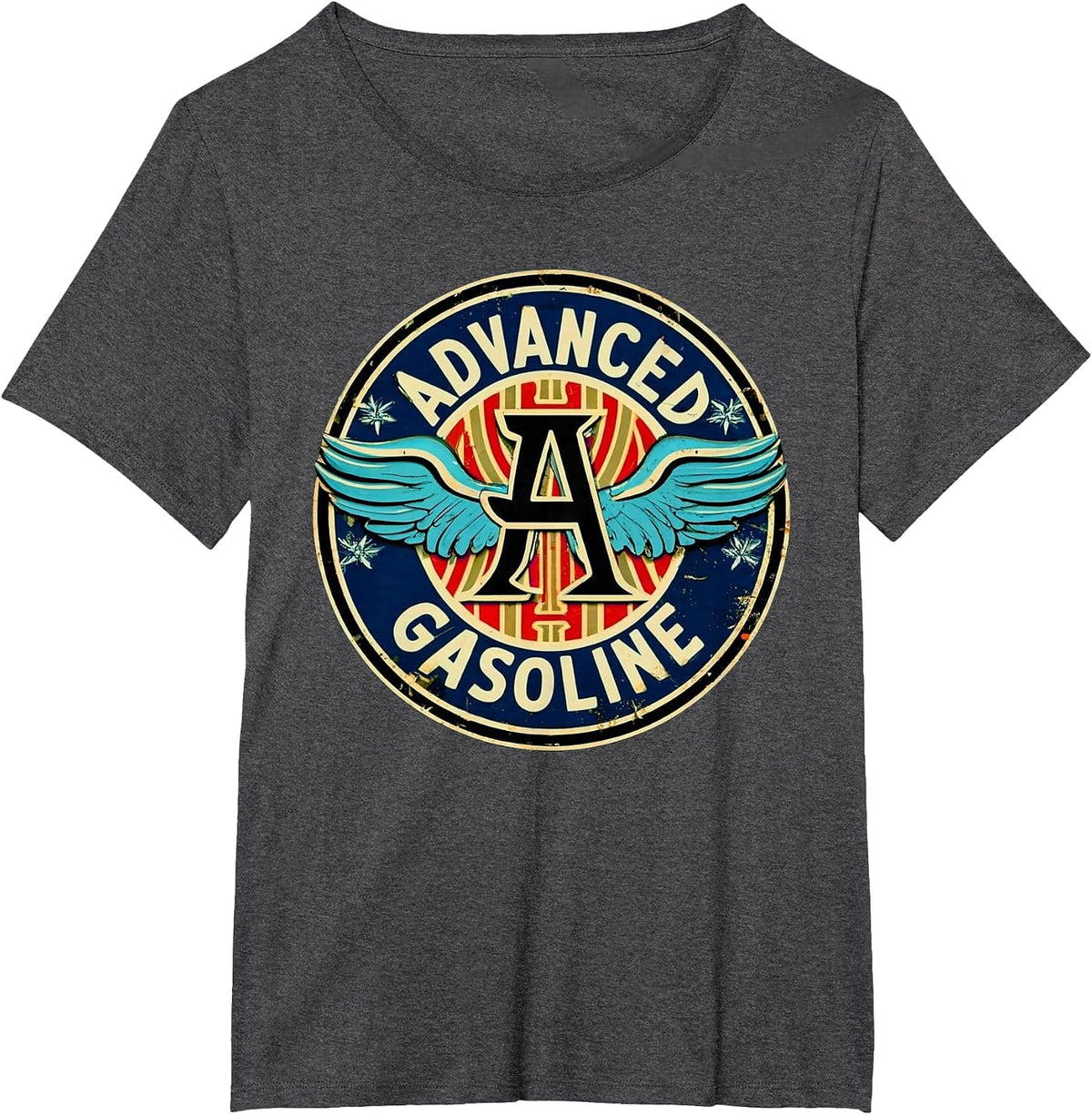 Retro Vintage Gas Station Advanced Gasoline Motor Oil Car T-Shirt - Dark Heather Grey
