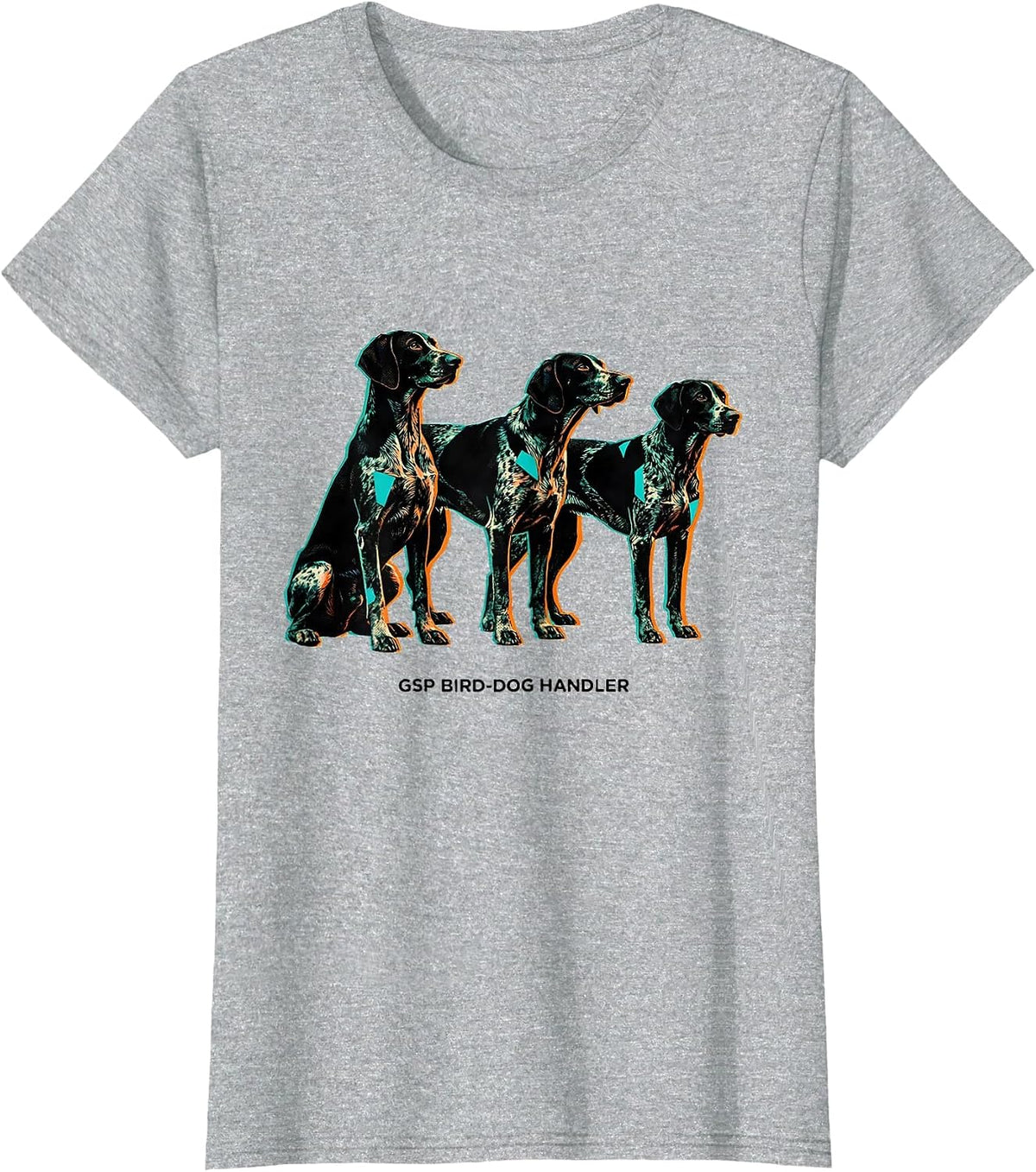 GSP Bird-Dog Handler Funny German Shorthaired Pointer Dog T-Shirt - Heather Grey