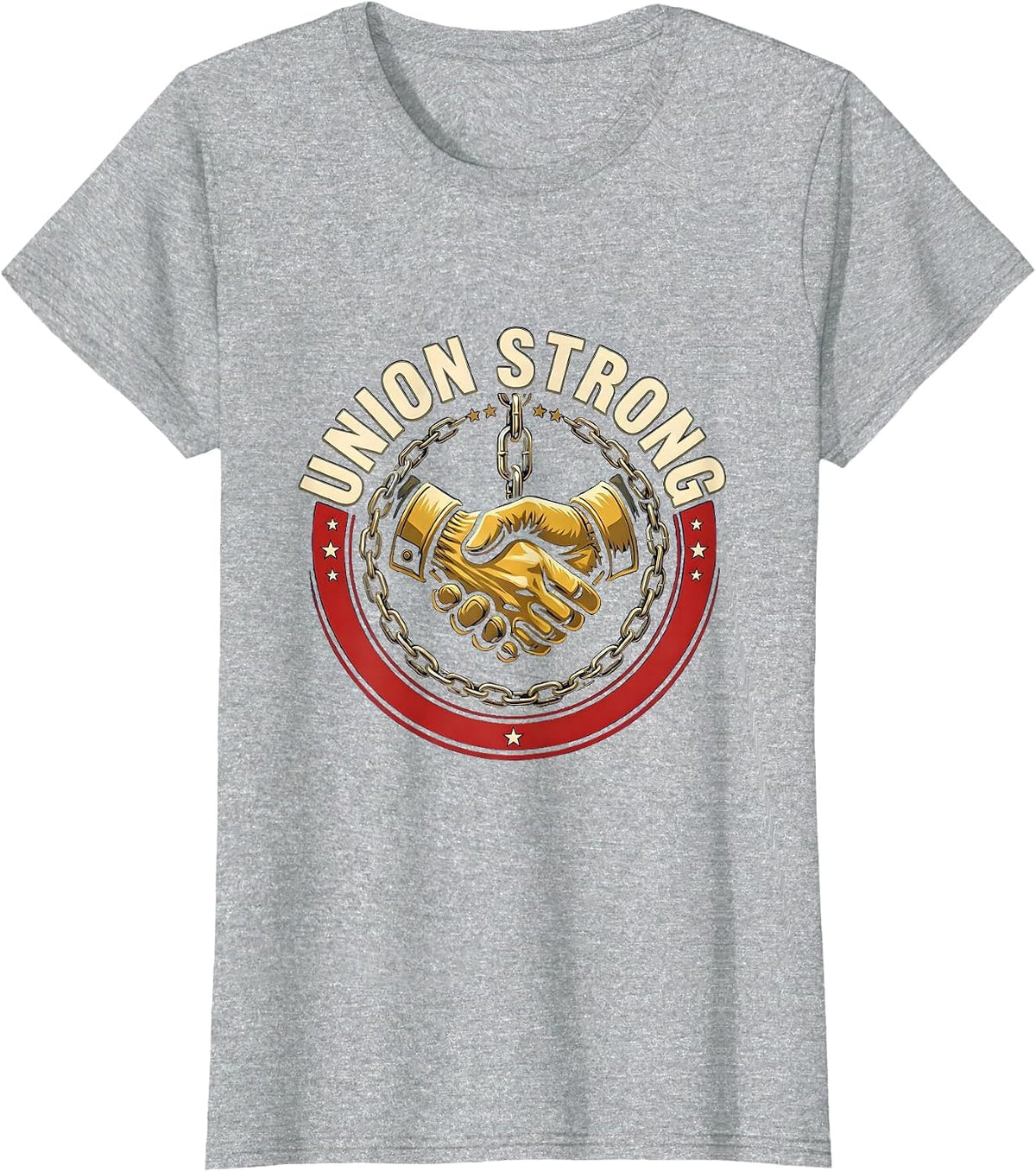 Union Strong Skilled Trades Worker Labor Day Solidarity T-Shirt - Heather Grey