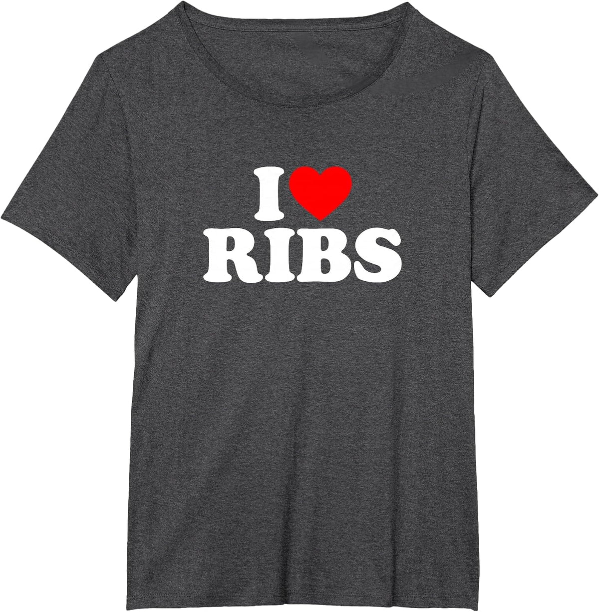 I Love Ribs T-Shirt - Dark Heather Grey