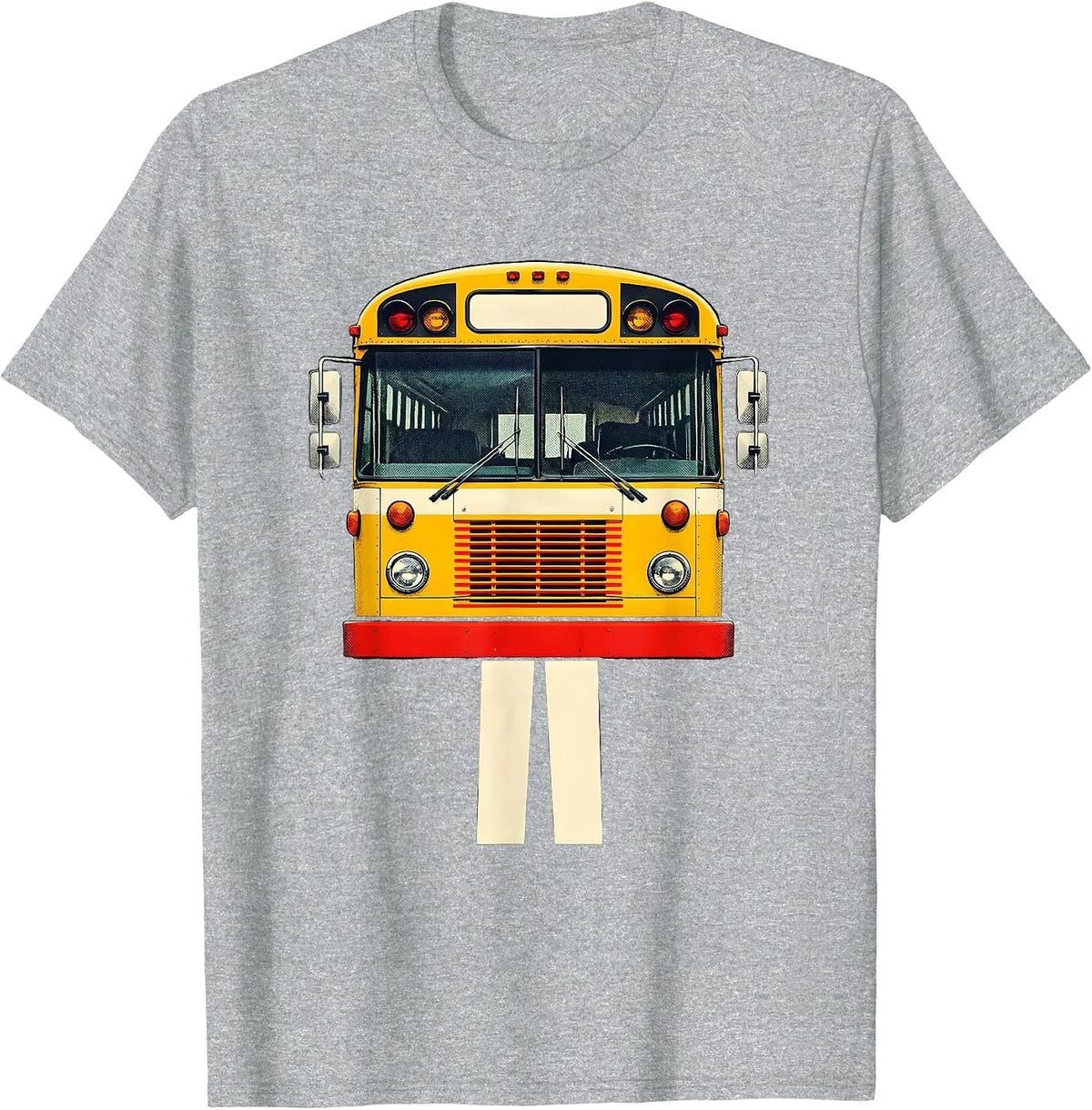 Men's School Bus Driver Funny Costume Back to School T-Shirt - Heather Grey