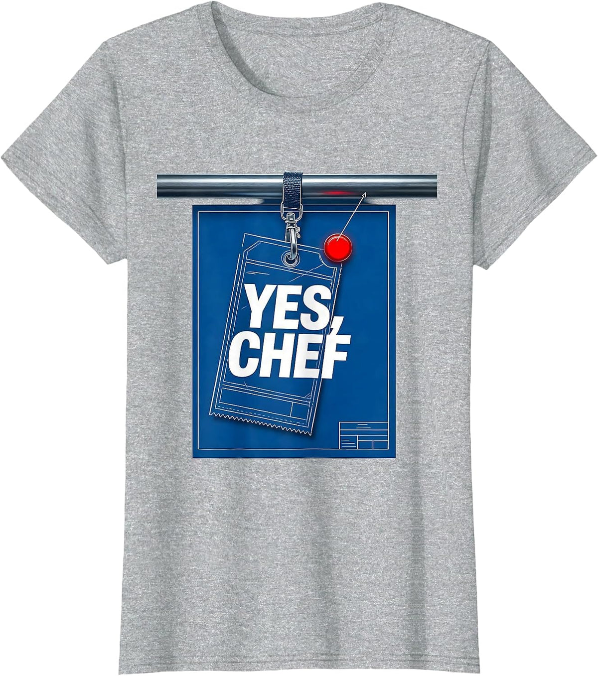 Yes Chef Funny Restaurant Kitchen Staff Sayings for Cooks T-Shirt - Heather Grey