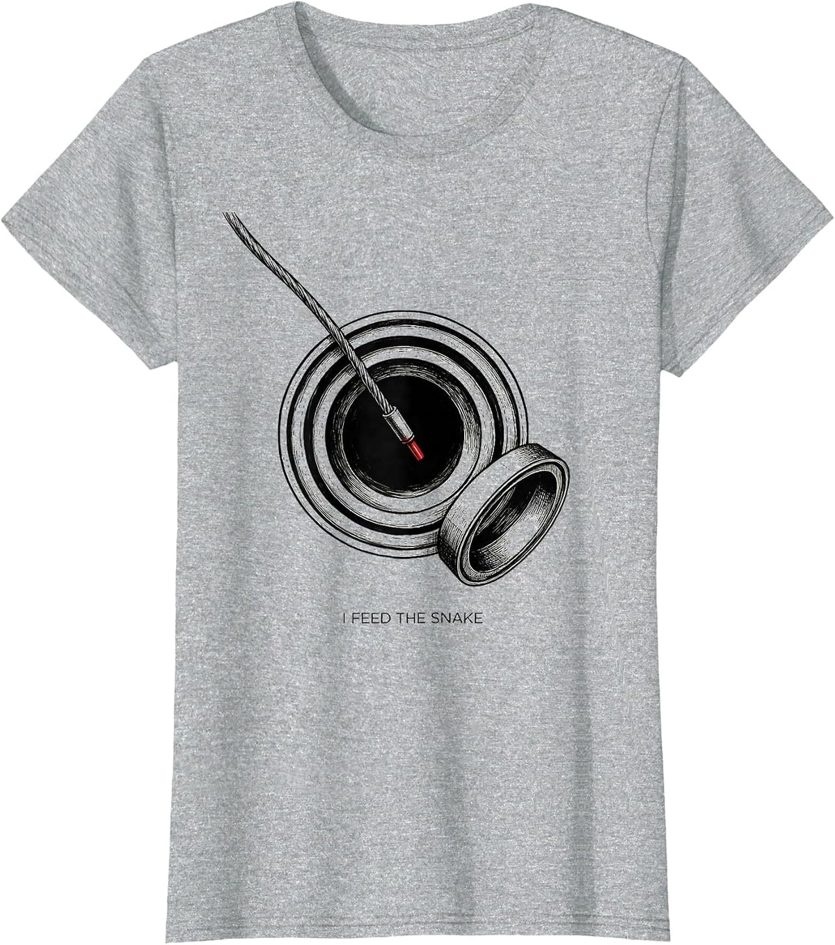 I Feed The Snake Funny Plumber Pipefitter Occupation Humor T-Shirt - Heather Grey