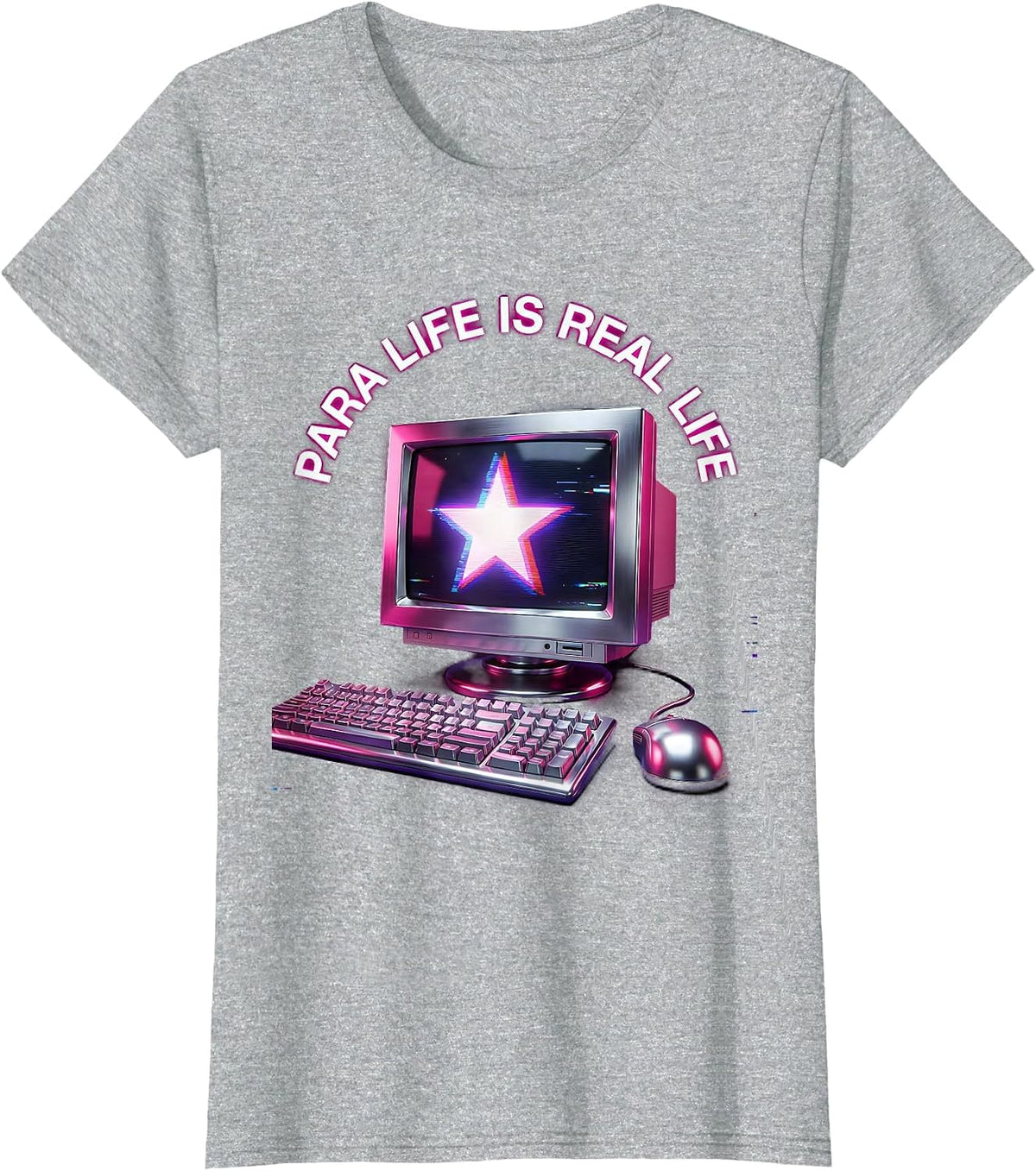 Para Life Is Real Life Paraprofessional Design T-Shirt - Heather Grey