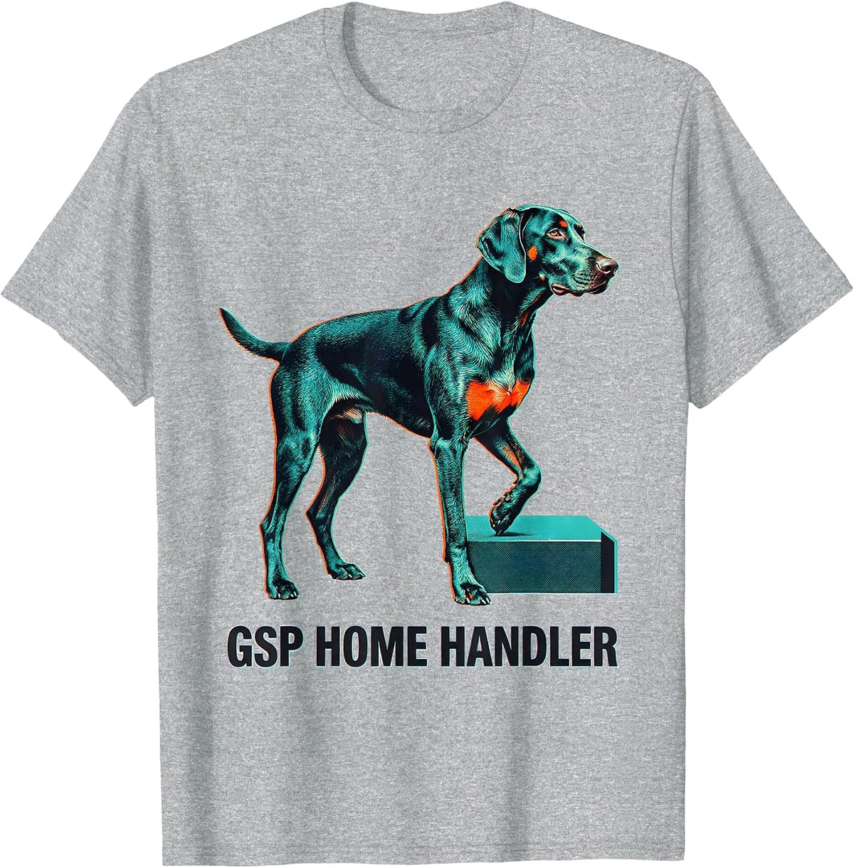 Men's GSP Home Handler Funny German Shorthaired Pointer Dog Lover T-Shirt - Heather Grey