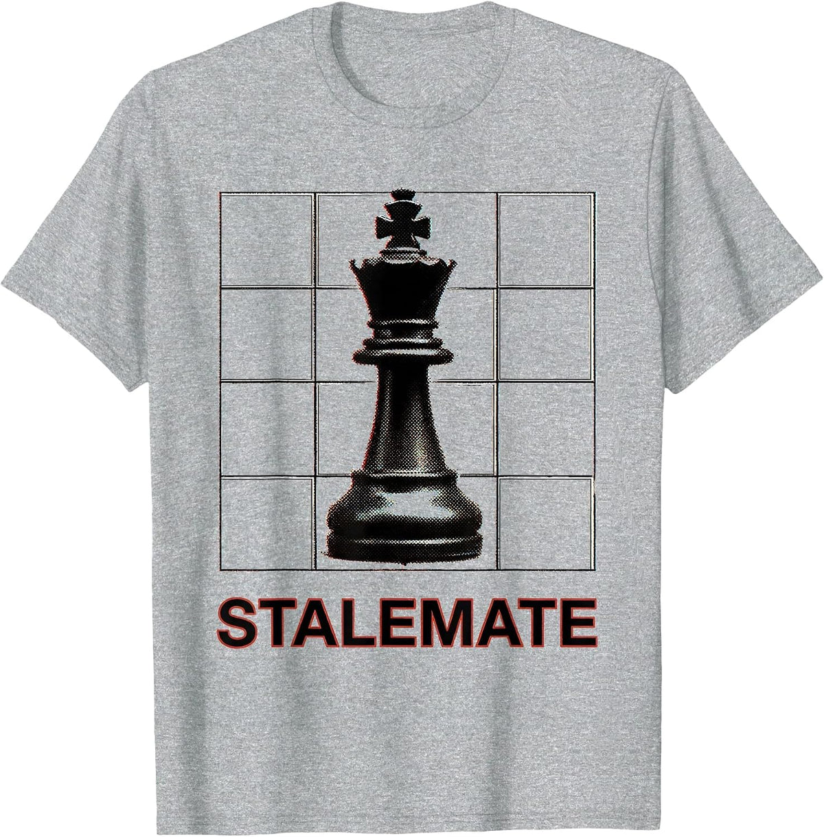 Men's Stalemate Funny Chess Player Board Game Lover Gift T-Shirt - Heather Grey