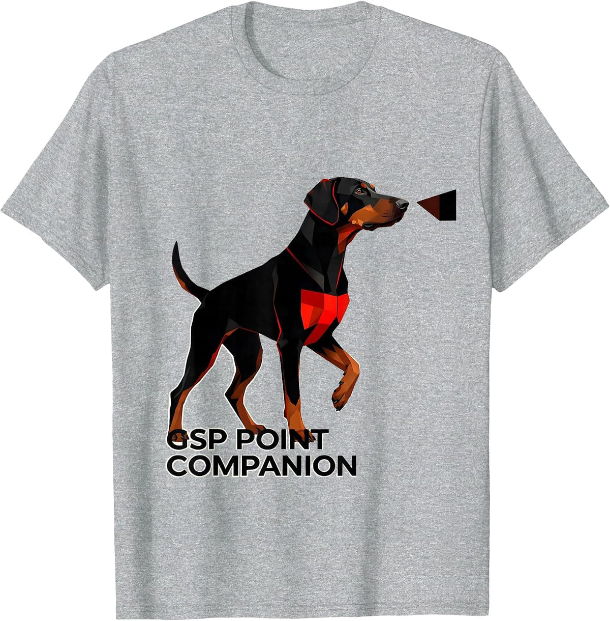 Men's GSP Point Companion Funny German Shorthaired Pointer Dog T-Shirt - Heather Grey