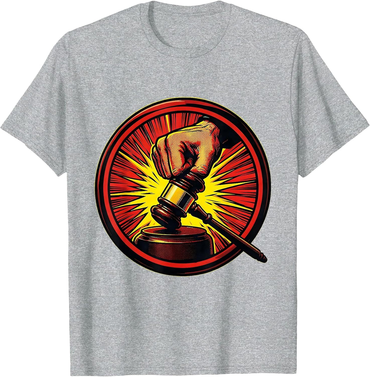 Men's Prove Me Wrong Courtroom Gavel Strike Design T-Shirt - Heather Grey