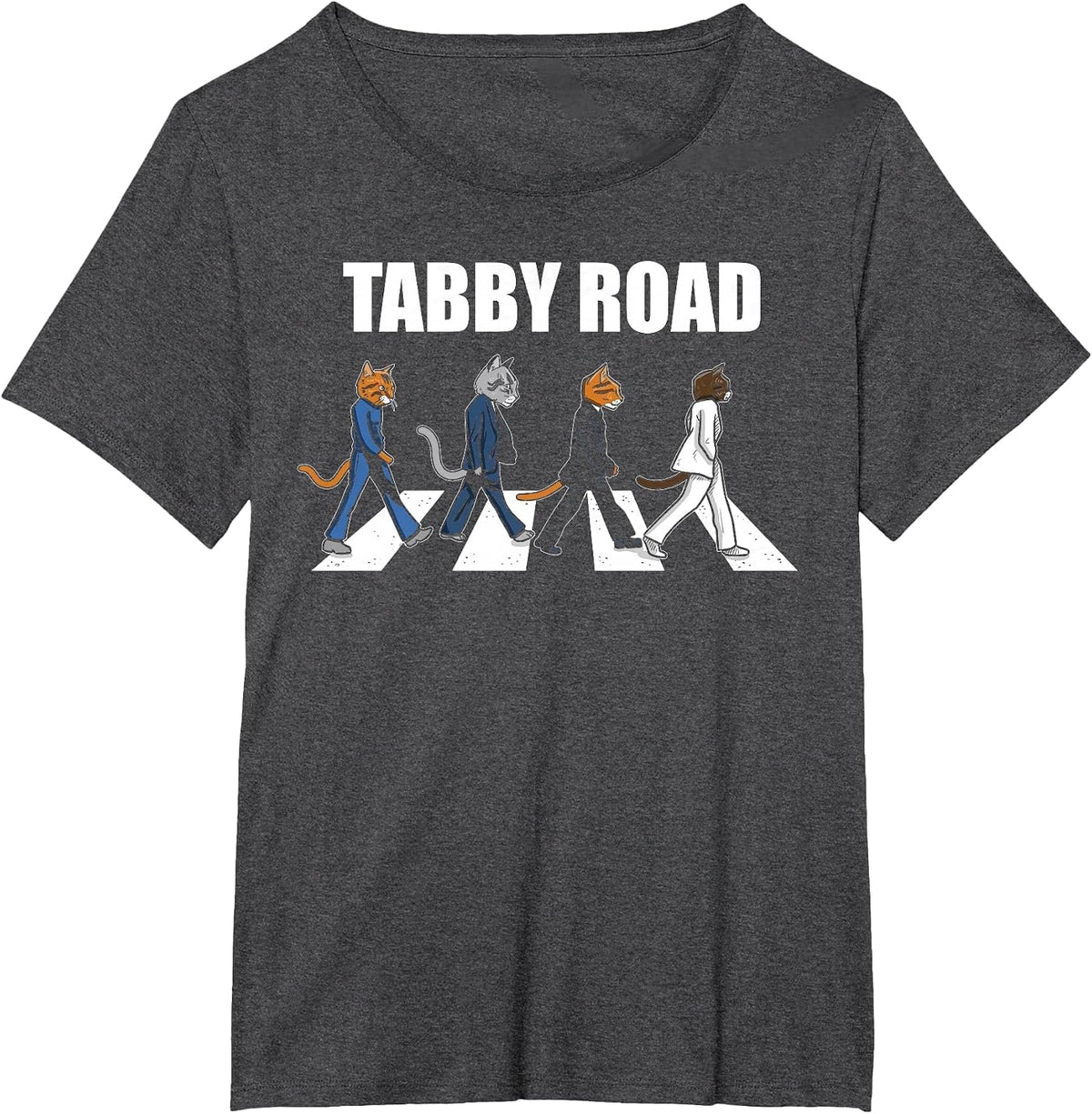 Tabby Road Cool Cats T-Shirt - Dark Heather Grey