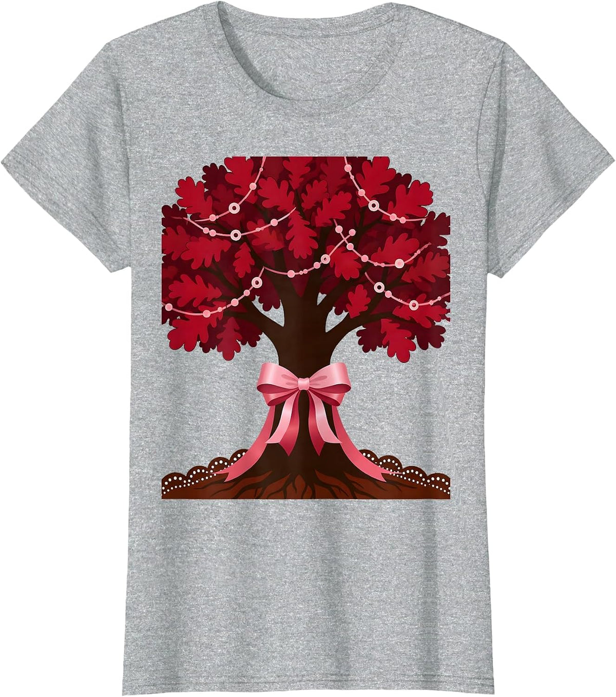 Women's Girl Climbing Oak Tree at Sunset Illustration T-Shirt - Heather Grey