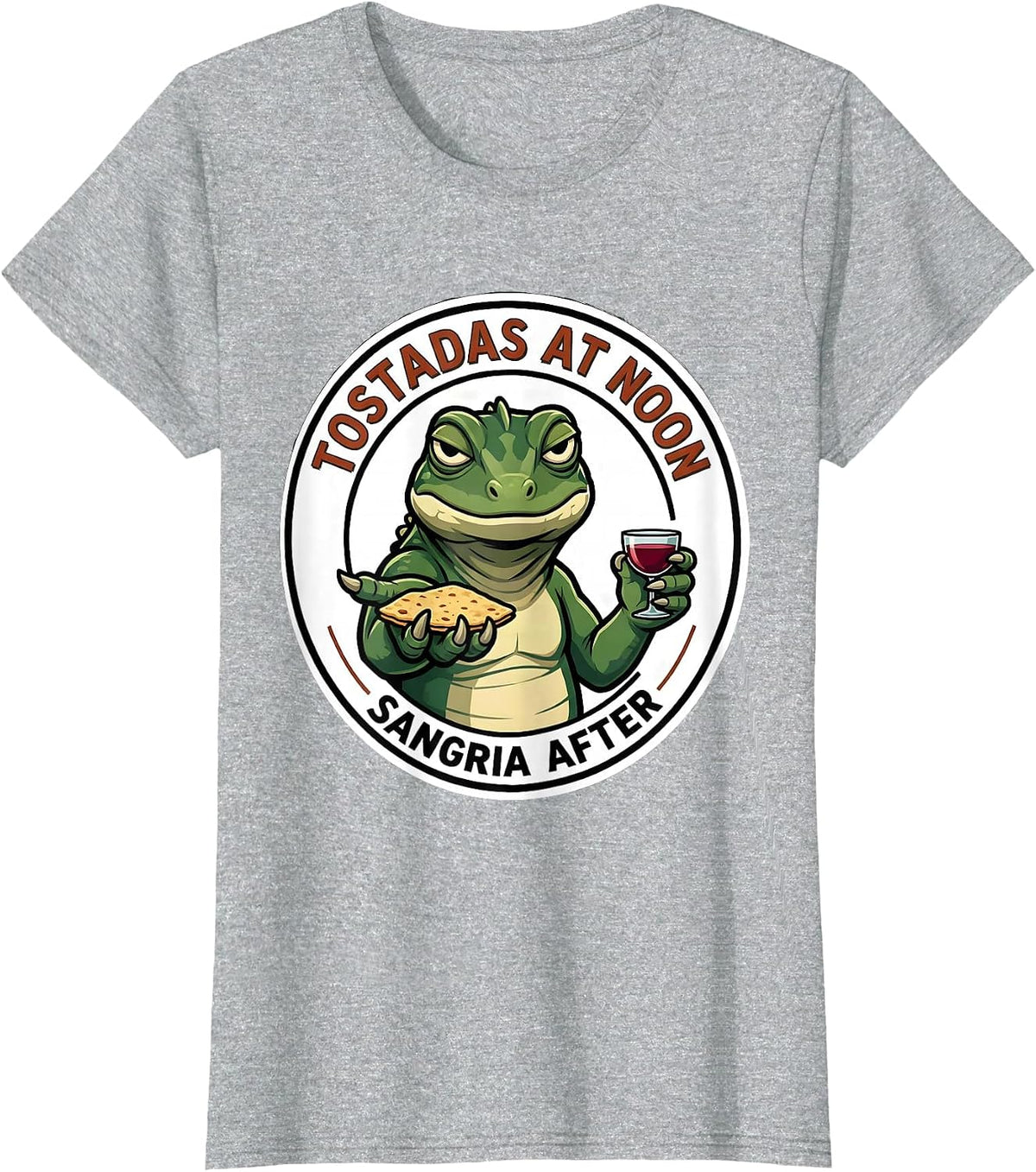 Women's Tostadas At Noon Sangria After Funny Cinco De Mayo Spanish T-Shirt - Heather Grey
