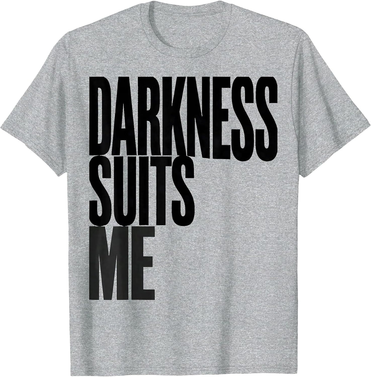 Men's Darkness Suits Me Gothic Crow Humor Dark Humor T-Shirt - Heather Grey