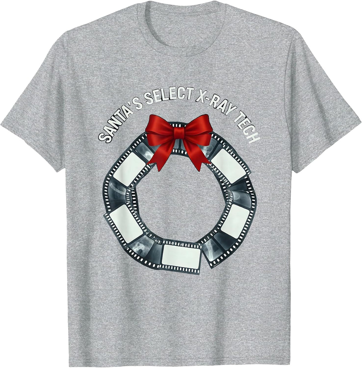 Men's Santa's Select X-Ray Tech Radiology Tech Christmas Humor T-Shirt - Heather Grey