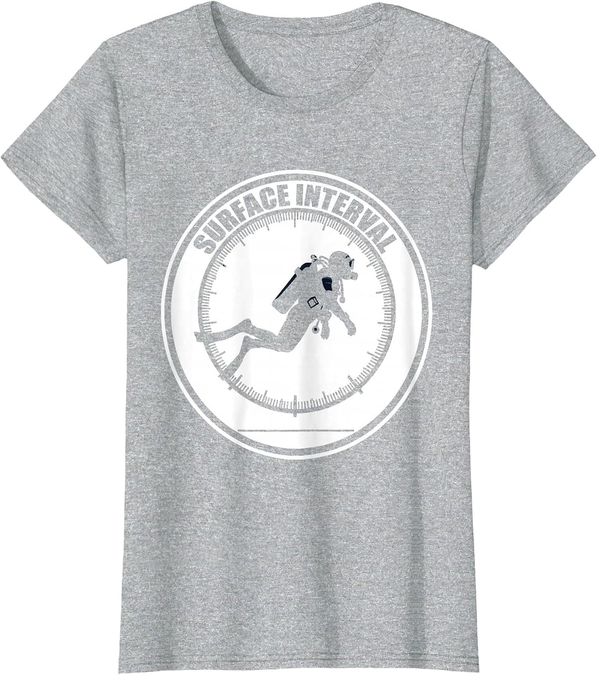 Surface Interval Vintage Scuba Diving Enthusiast T-Shirt - Heather Grey
