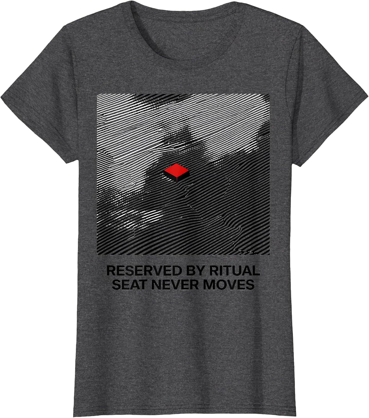 Women's Reserved By Ritual Seat Never Moves Funny Casino Gambling T-Shirt - Dark Heather Grey