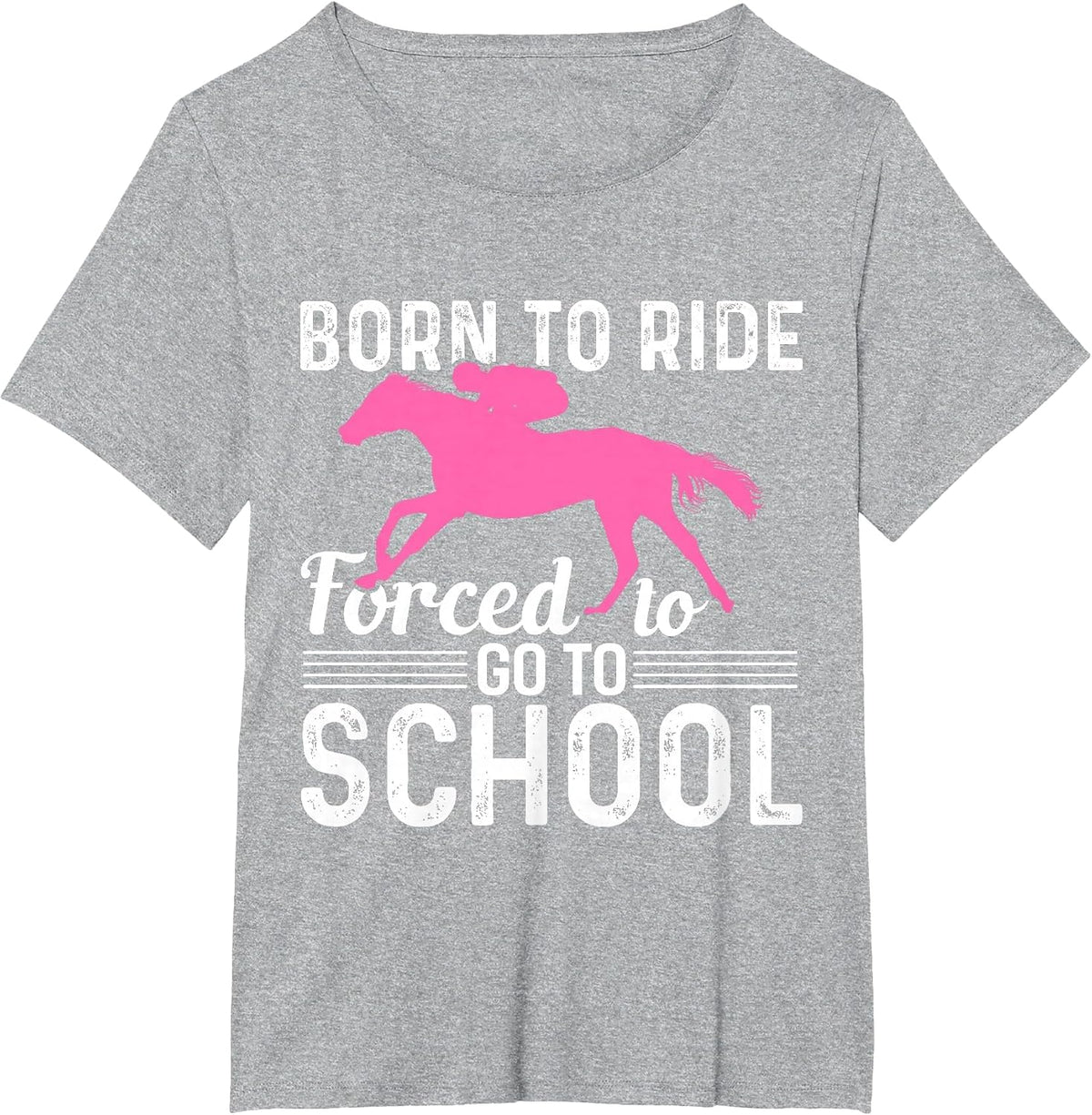 Horseback Riding Girl Funny Horse Girl T-Shirt - Heather Grey
