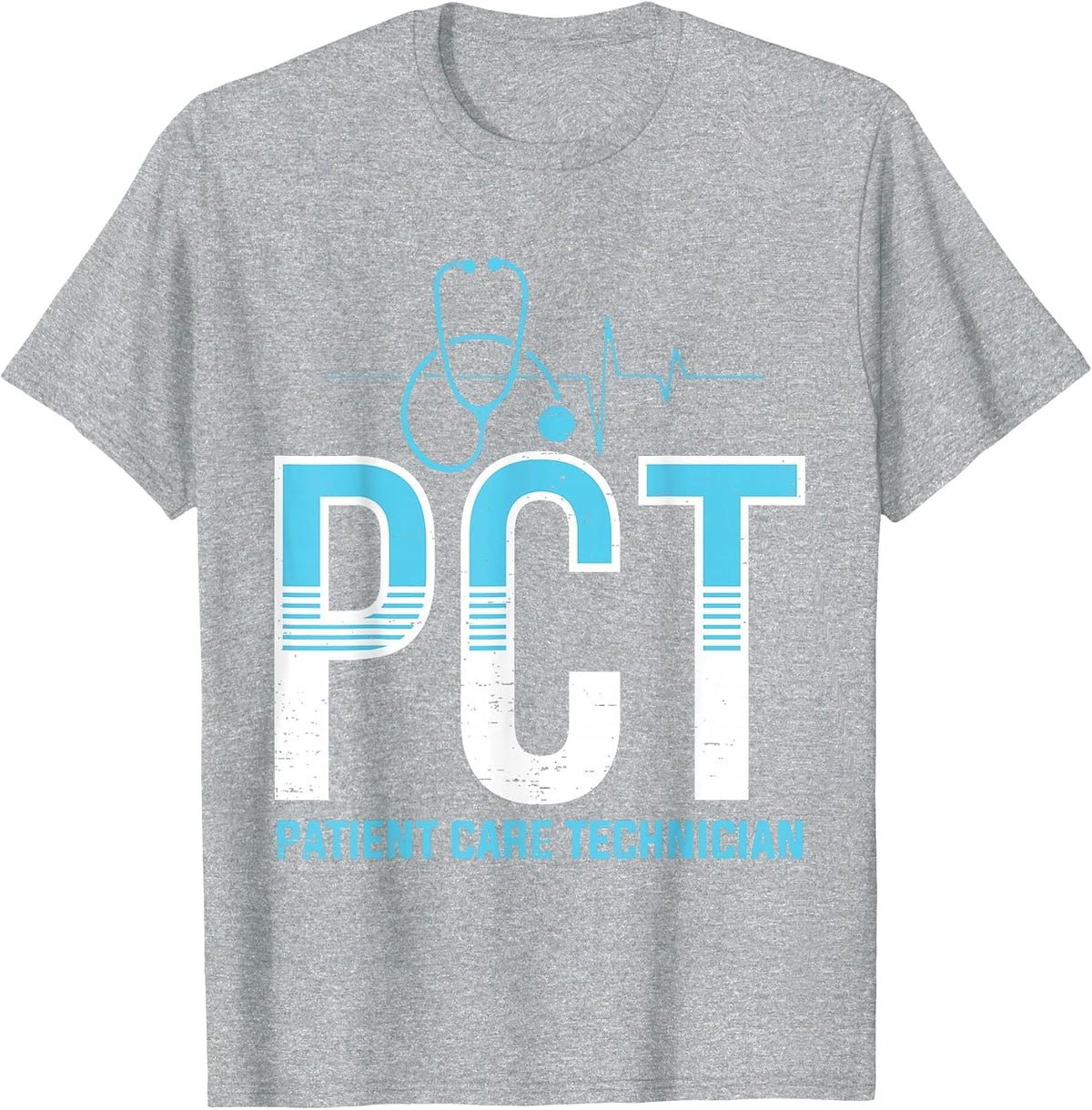 PCT Patient Care Technician Medical Tech Apparel T-Shirt - Heather Grey