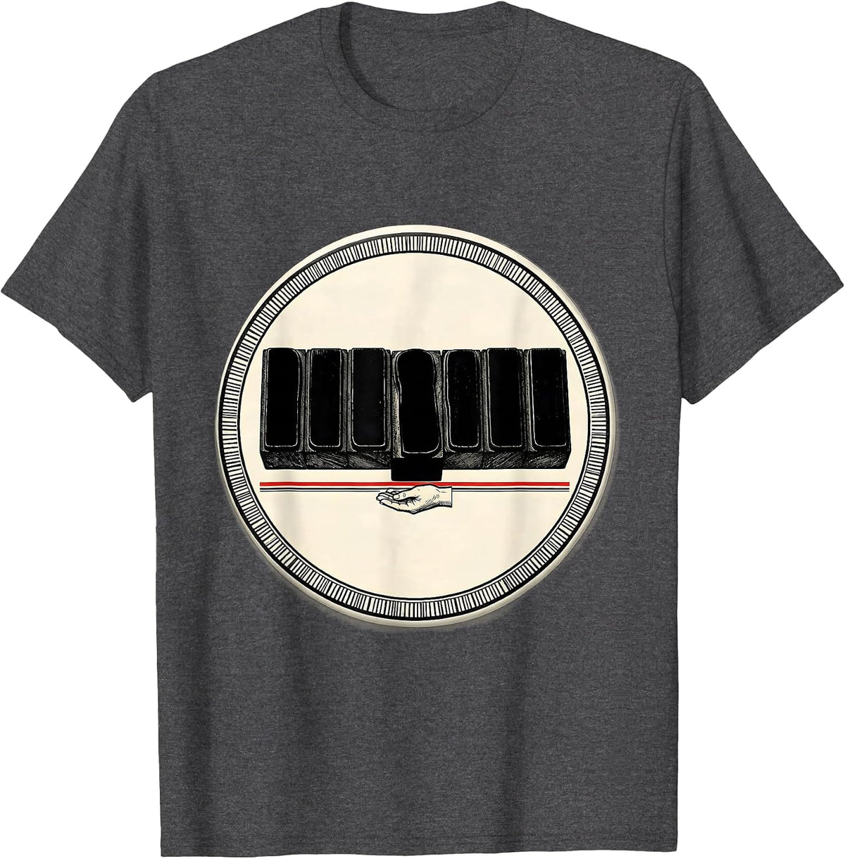Men's Abstract Dyslexia Awareness Badge T-Shirt - Dark Heather Grey