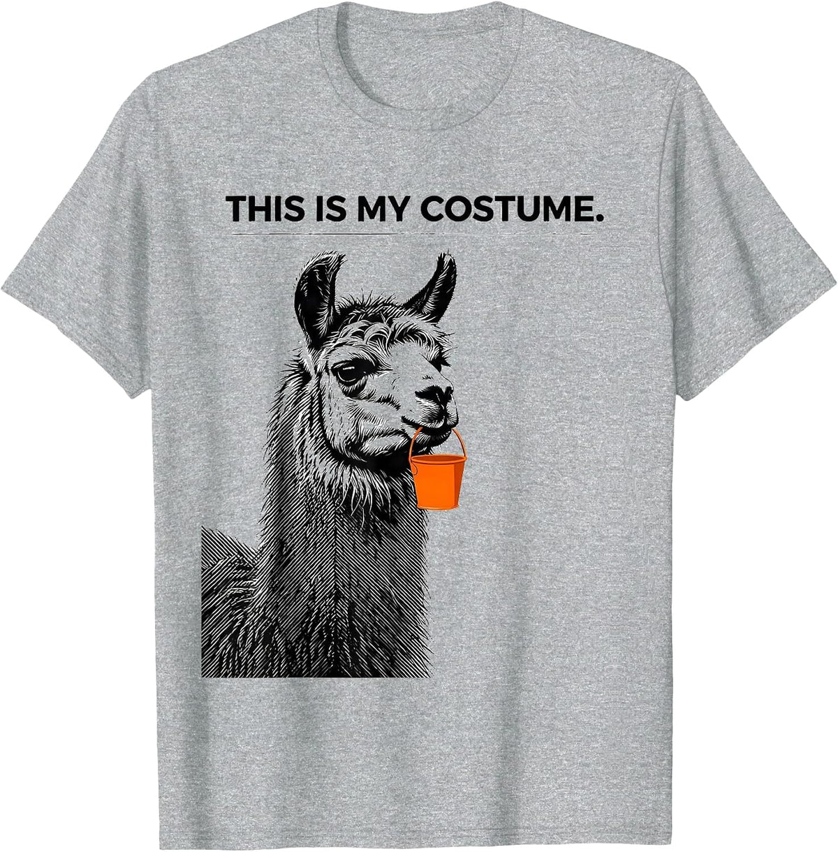 Men's This Is My Costume Funny Llama Halloween Animal Lover T-Shirt - Heather Grey