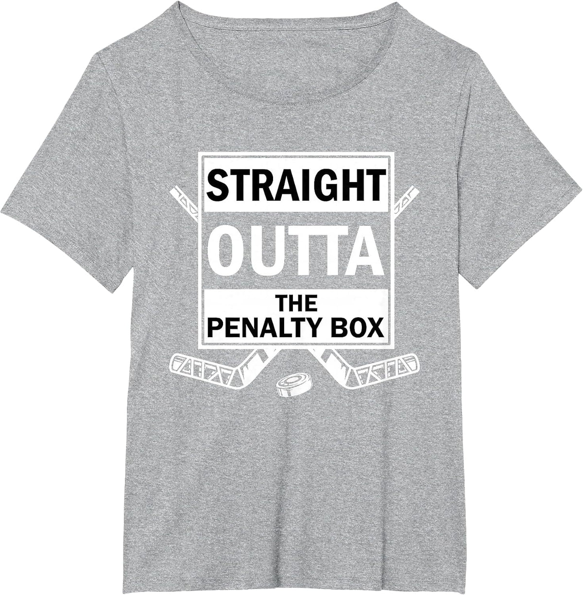 Ice Hockey Player Straight Outta The Penalty Box T-Shirt - Heather Grey