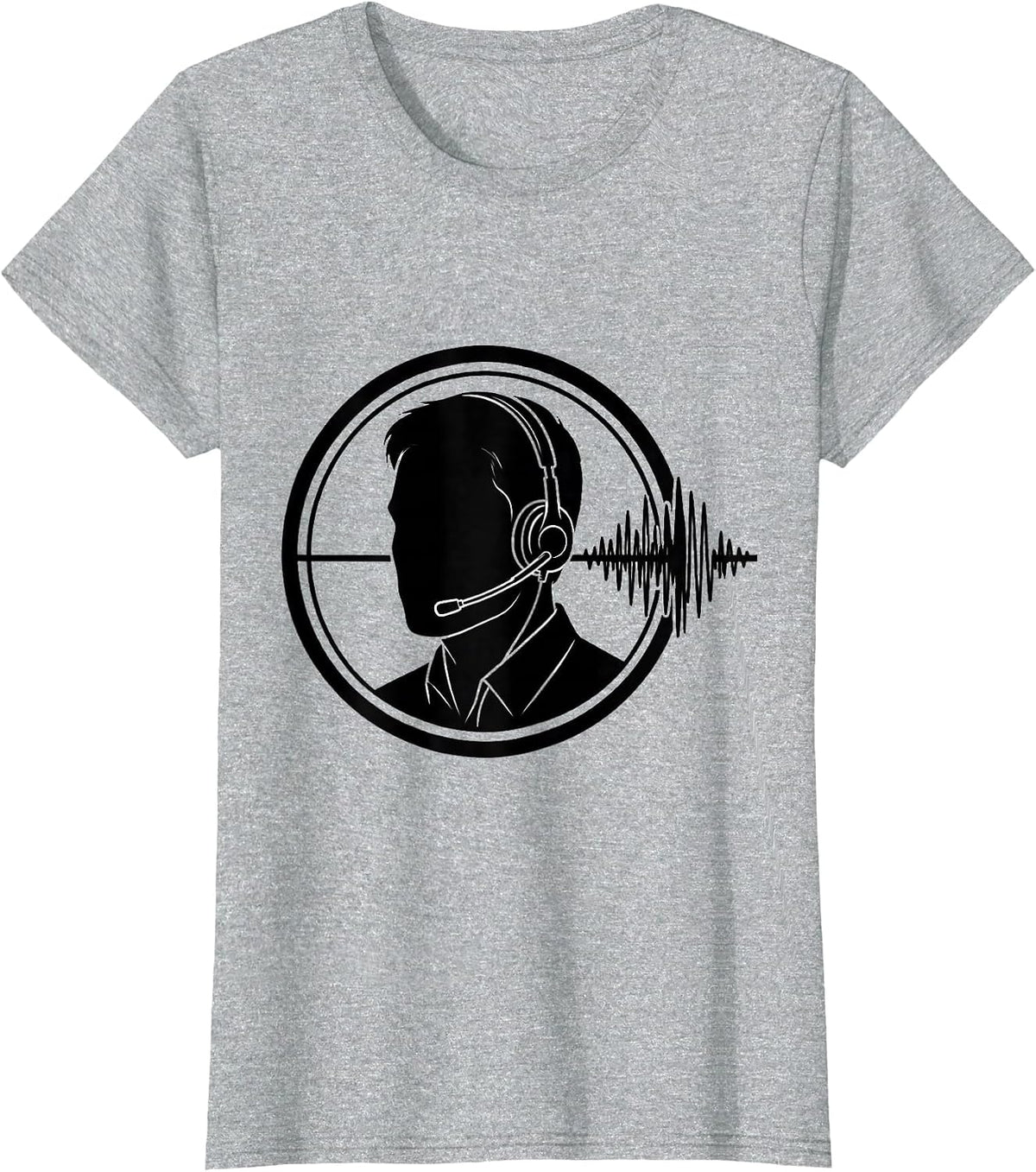 Dispatcher Badge EMS Paramedic EMT Crew T-Shirt - Heather Grey