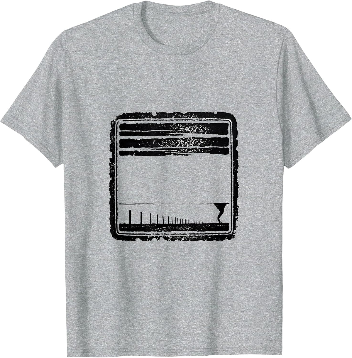Men's Storm Chaser Tornado Stamp Weather Enthusiast Humor T-Shirt - Heather Grey
