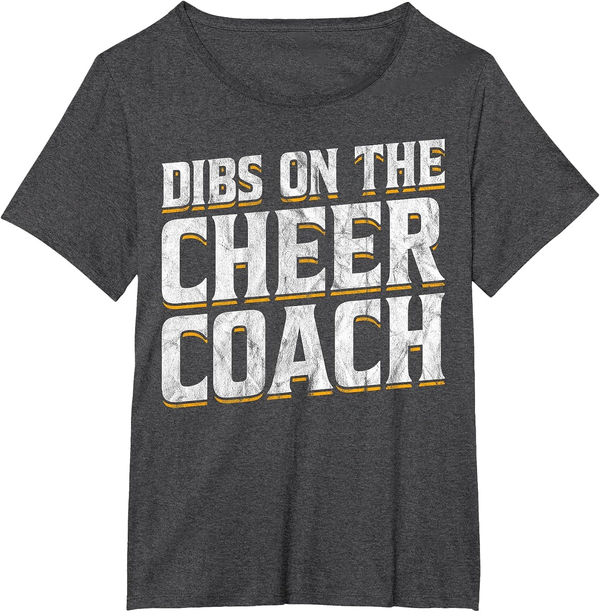 Dibs On The Cheer Coach T-Shirt - Dark Heather Grey