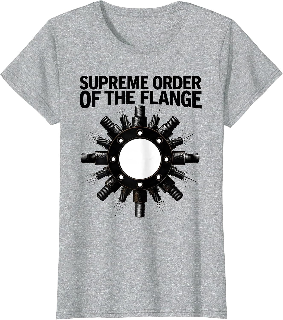 Women's Supreme Order of the Flange Funny Plumber Pipefitter Trade T-Shirt - Heather Grey