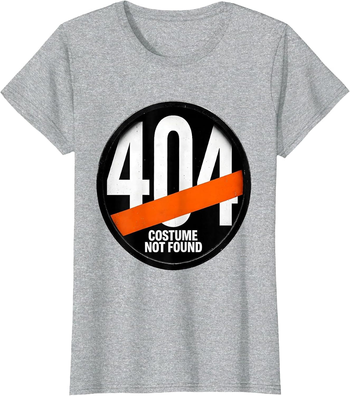 Women's 404 Error Costume Not Found Brutalist Geek Humor Halloween T-Shirt - Heather Grey