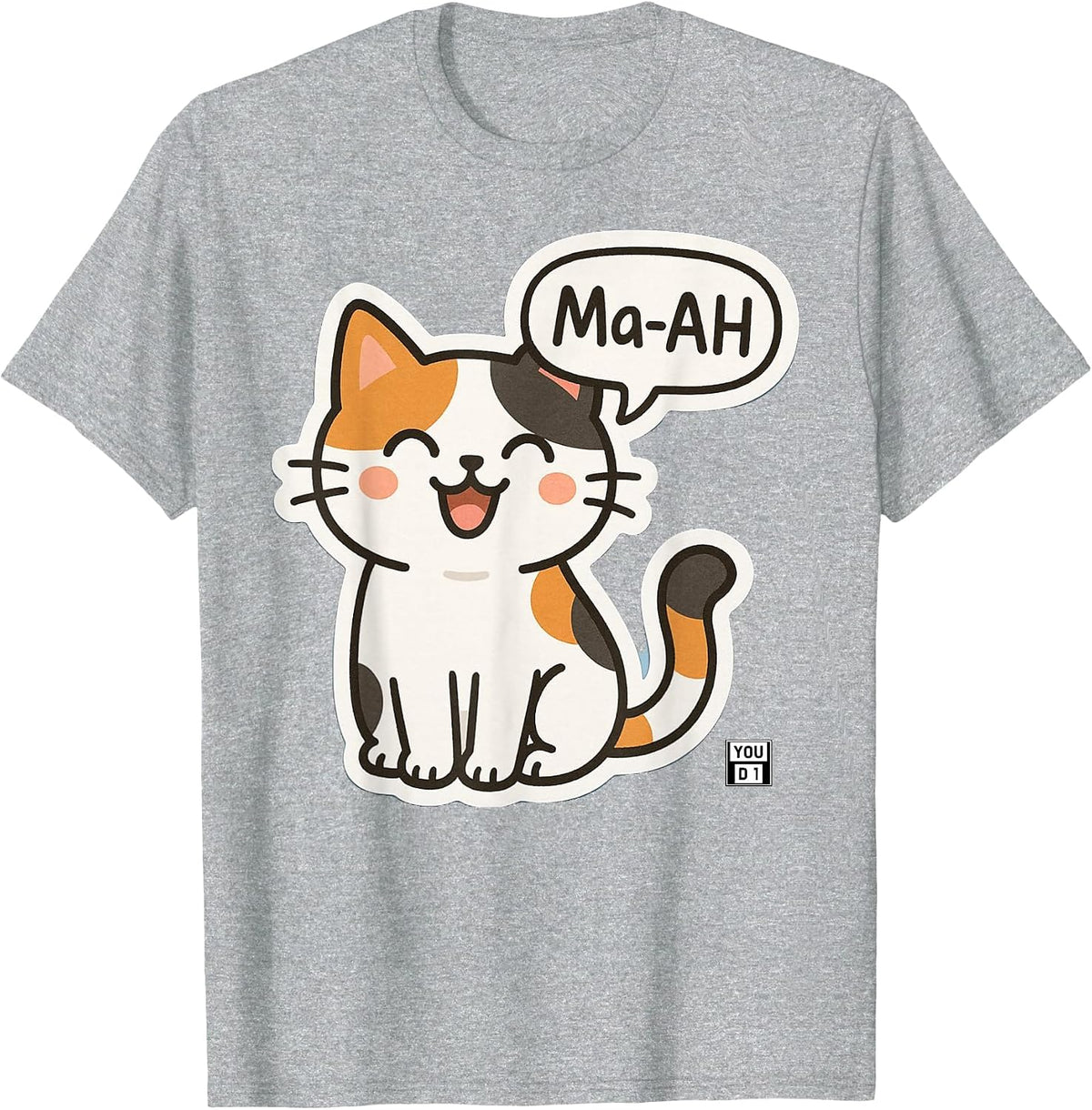 Calico Ma-AH T-Shirt - Heather Grey