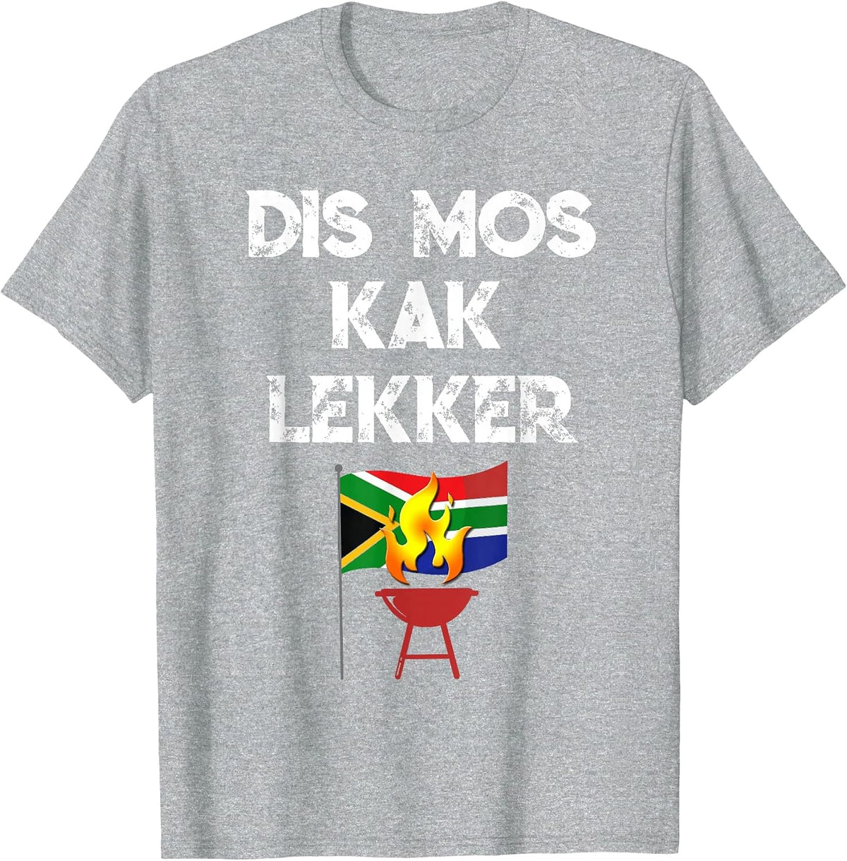 South African dis mos kak lekker Afrikaans Funny Rugby Best T-Shirt - Heather Grey