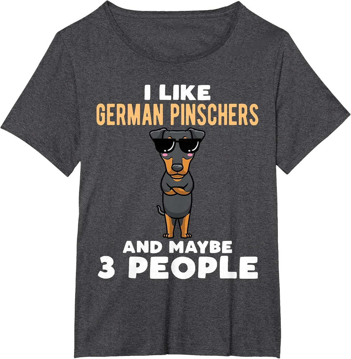 German Pinscher Dog Deutscher Pinscher T-Shirt - Dark Heather Grey