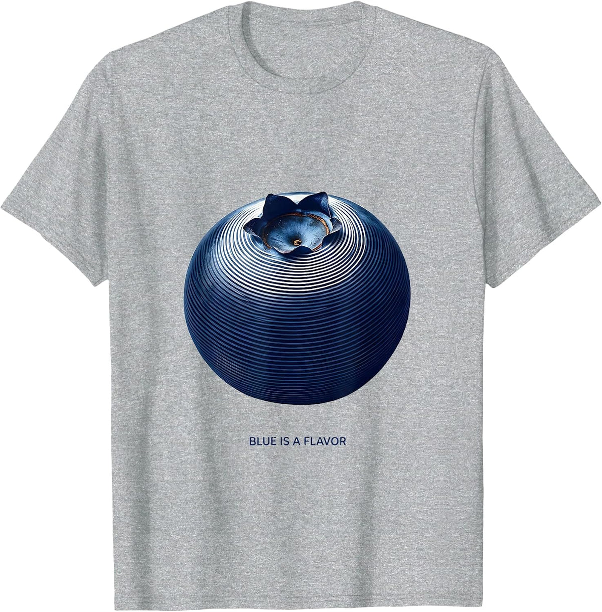 Men's Blue Is A Flavor Blueberry Graphic Design T-Shirt - Heather Grey
