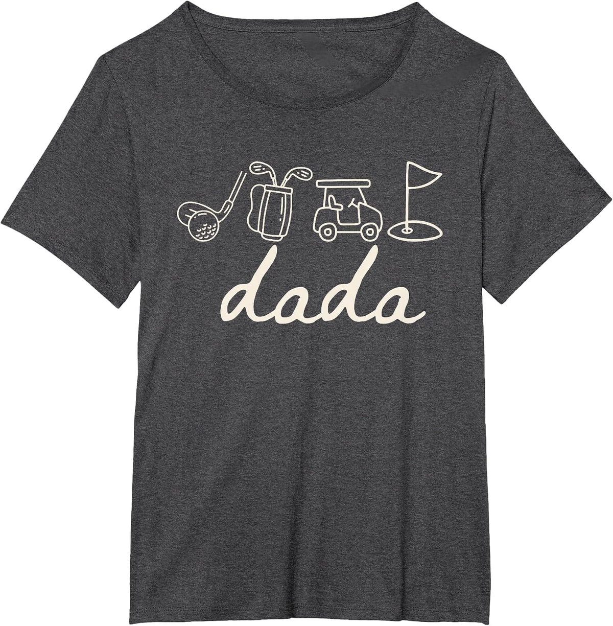 Dada of The Birthday Boy Hole in One Golf Sport Matching T-Shirt - Dark Heather Grey