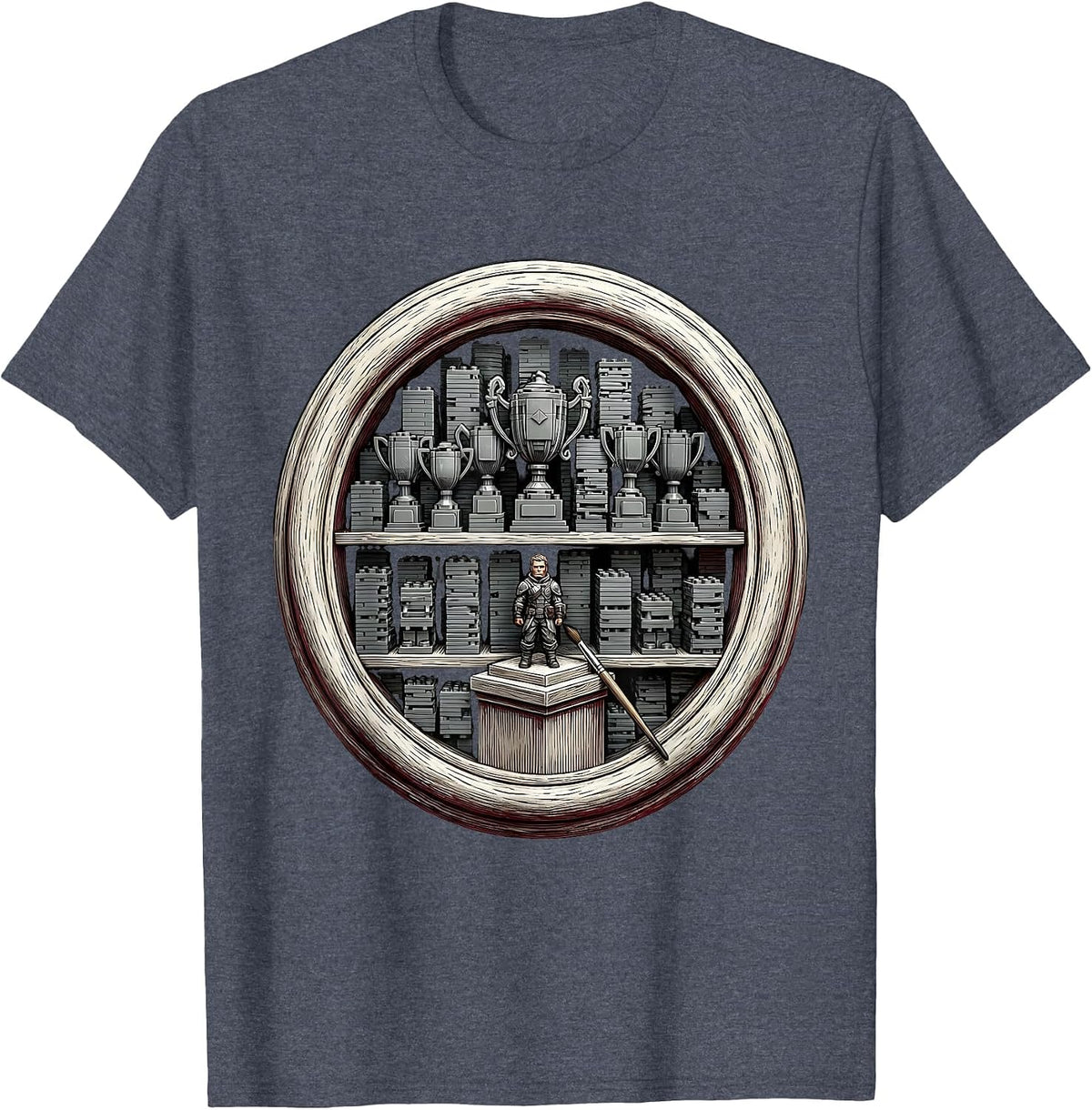 Sealed Miniature Shelf Display Hobbyist Painter Pride T-Shirt - Heather Blue