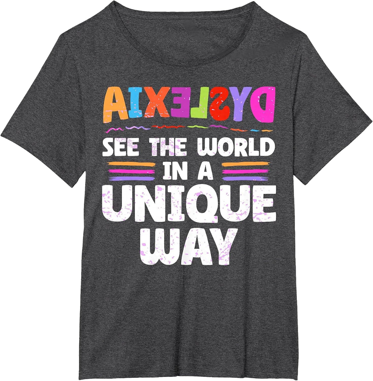 Dyslexic Therapy Dyslexia Teacher Awareness T-Shirt - Dark Heather Grey
