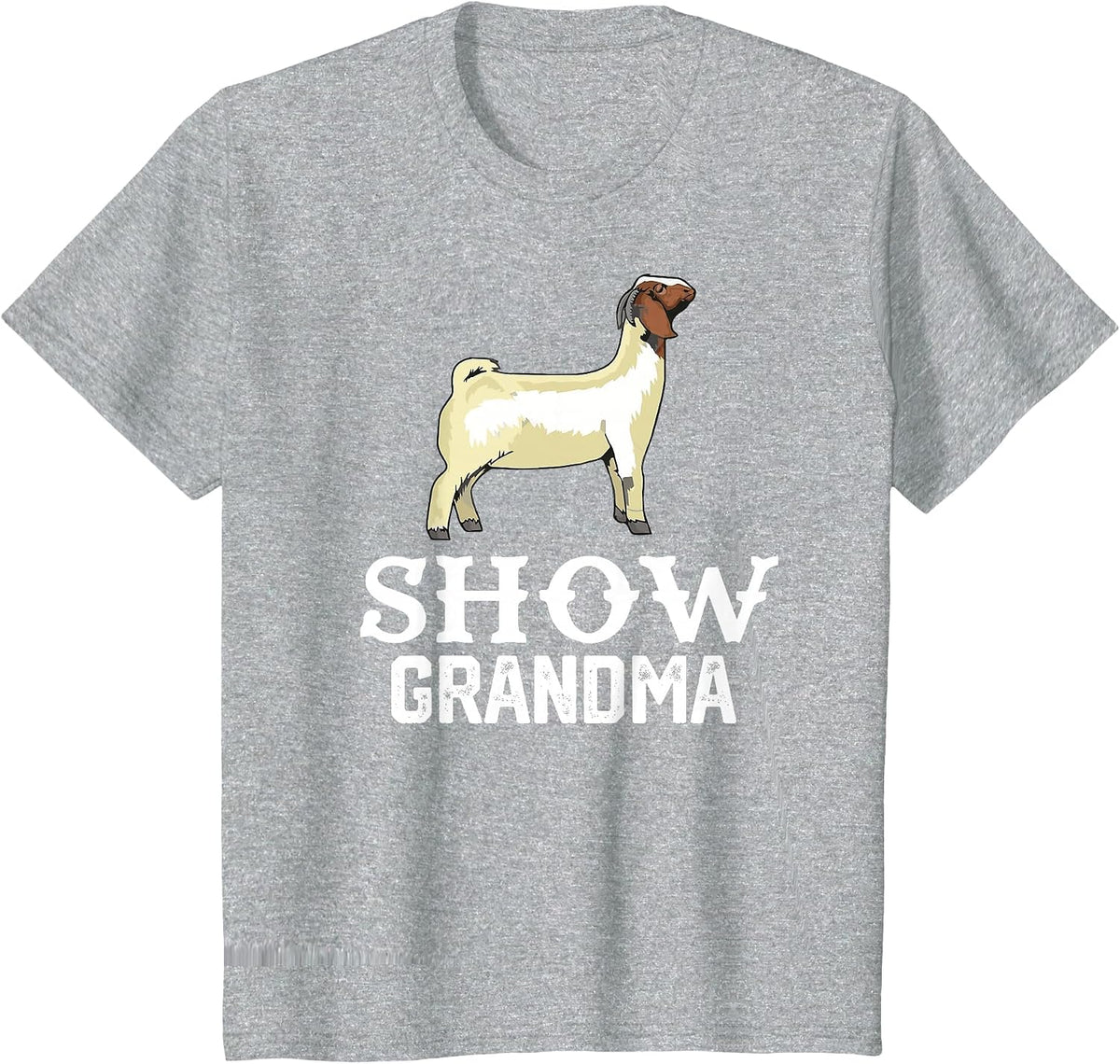 Show Boer Goat Grandma T-Shirt - Heather Grey